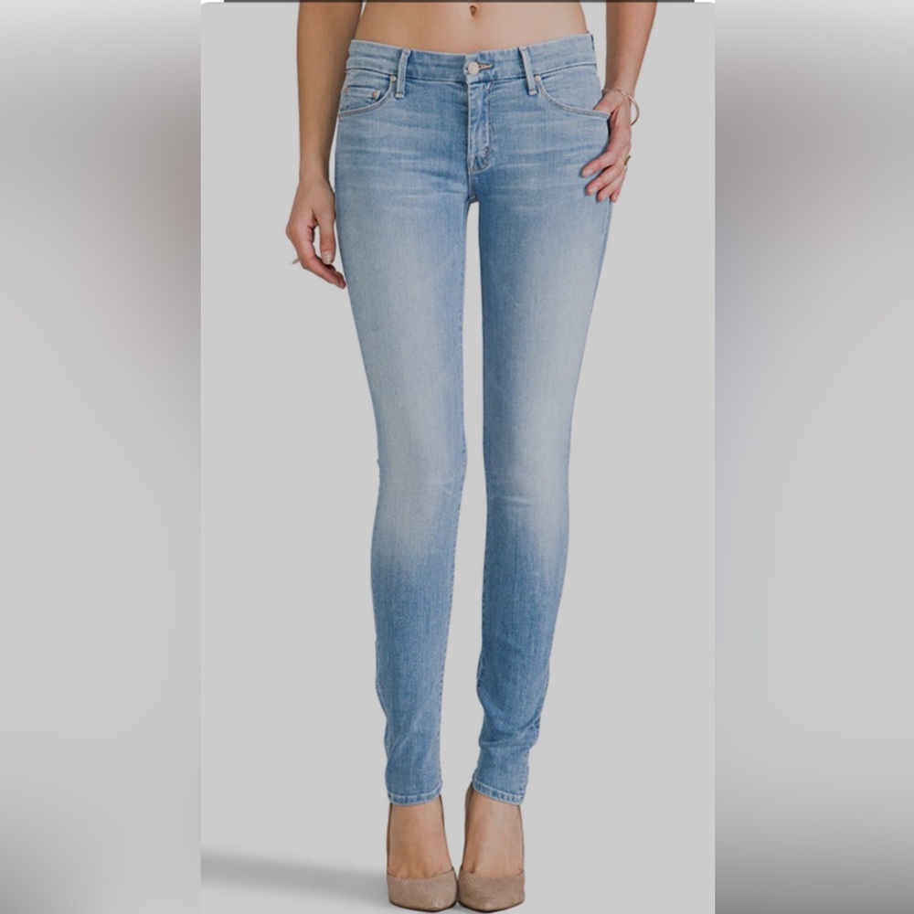 MOTHER Sky Blue Skinny Jeans